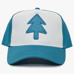 Dipper’s Hat/Gravity Falls Blue and White Trucker Hat with Tree Logo